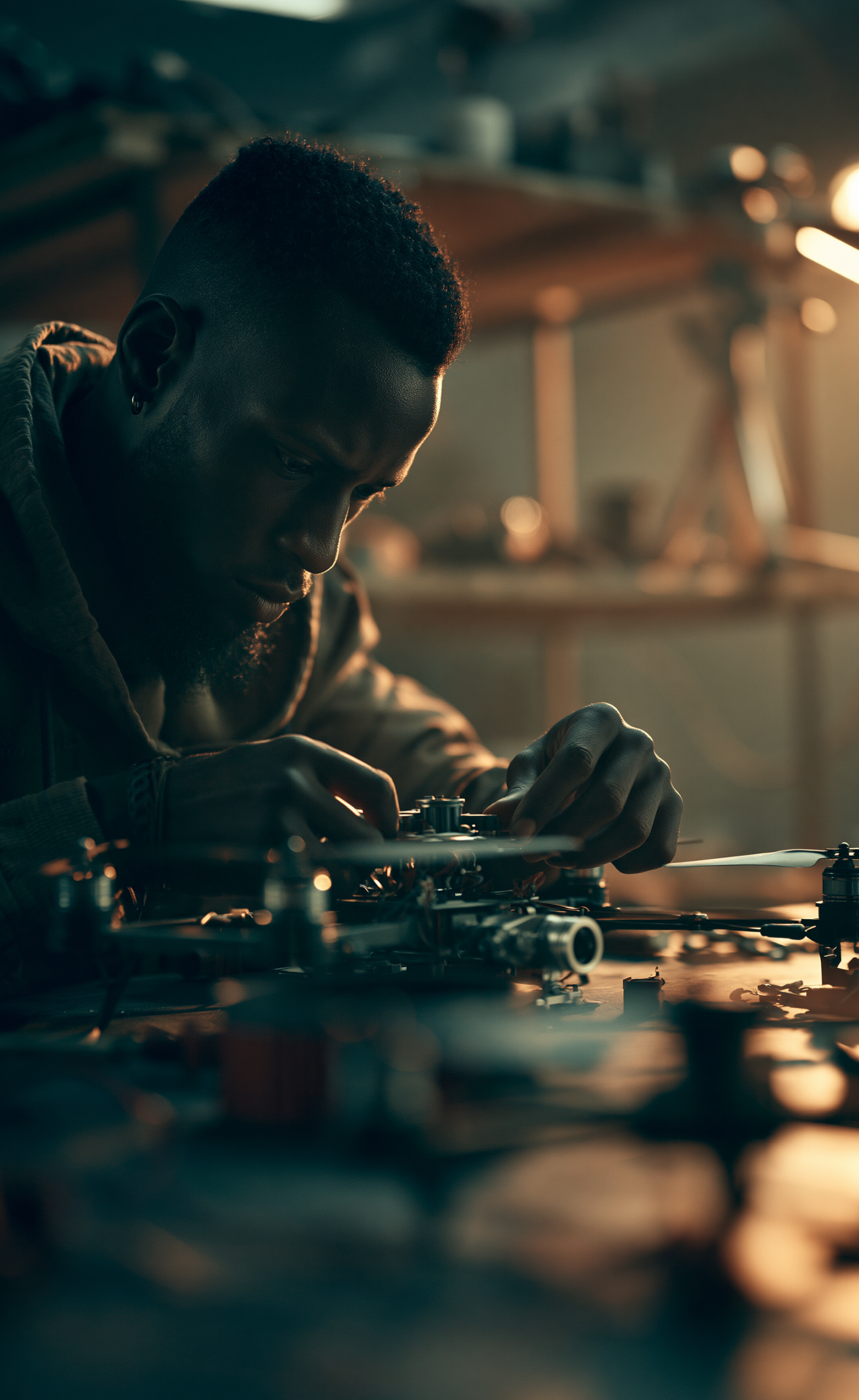 babytorpedo_an_African_American_man_building_a_prototype_of_a_515481bb-d2aa-4736-aaa7-e5e0e0f11933_0