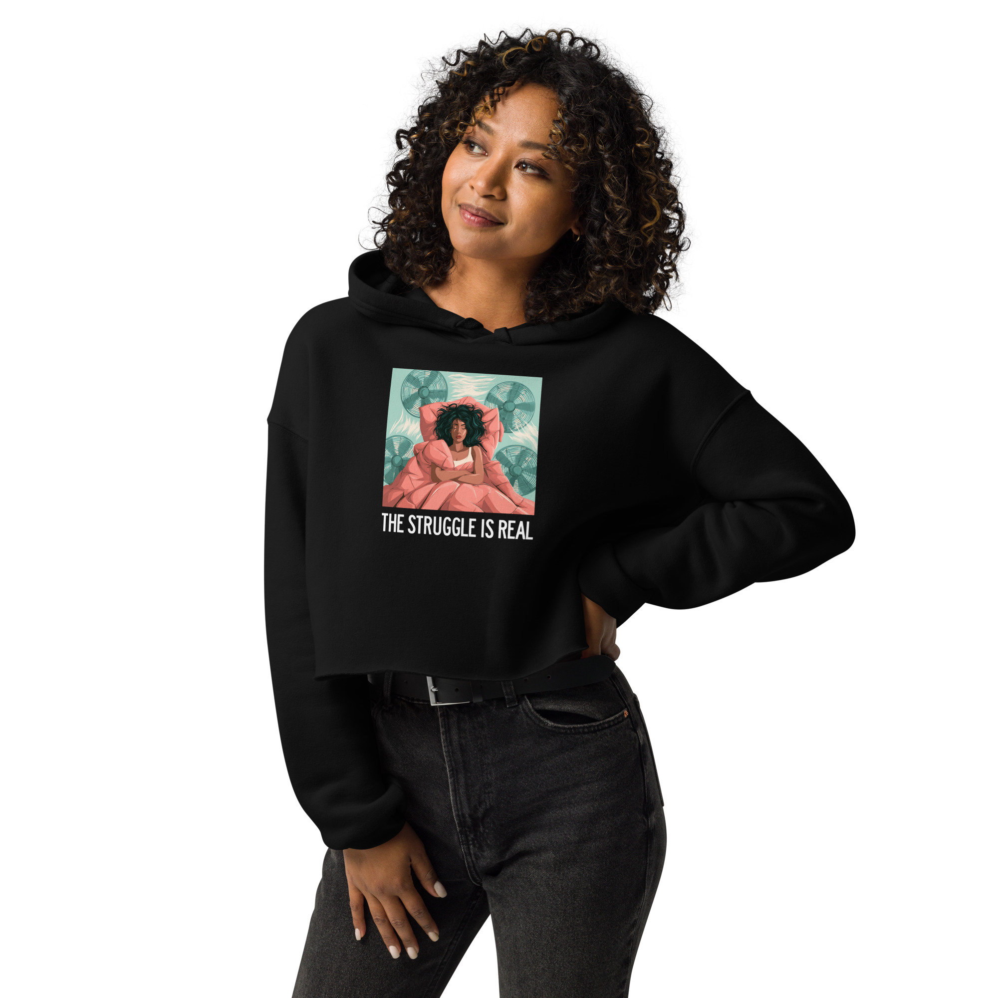 Struggle is Real Crop Hoodie - Image 5